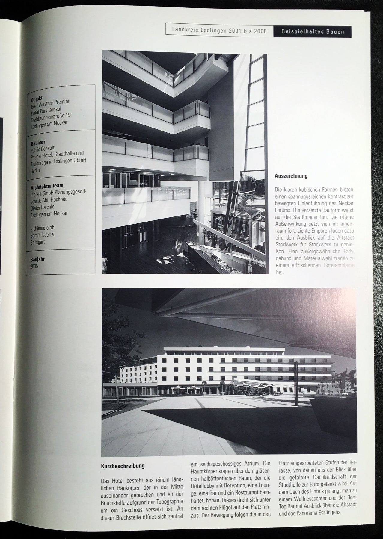 Publication page for Best Western Premier Hotel Park Consul in Beispielhaftes Bauen