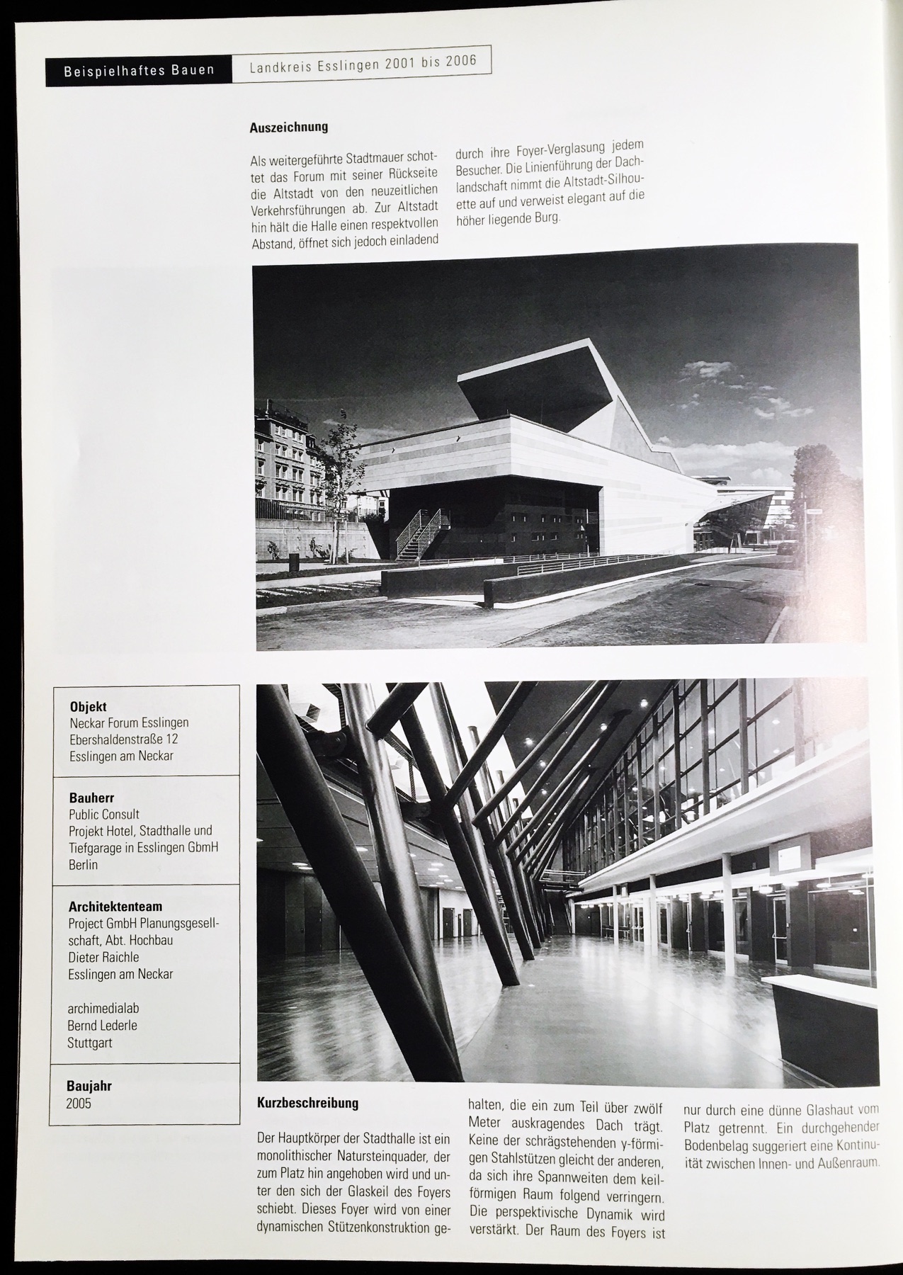 Beispielhaftes Bauen – Neckar Forum Kultur- und Kongresszentrum