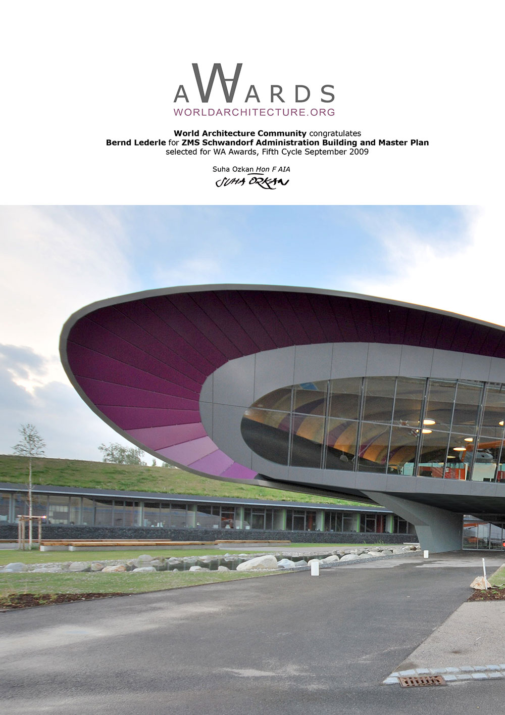 World Architecture Community Award for ZMS Schwandorf
